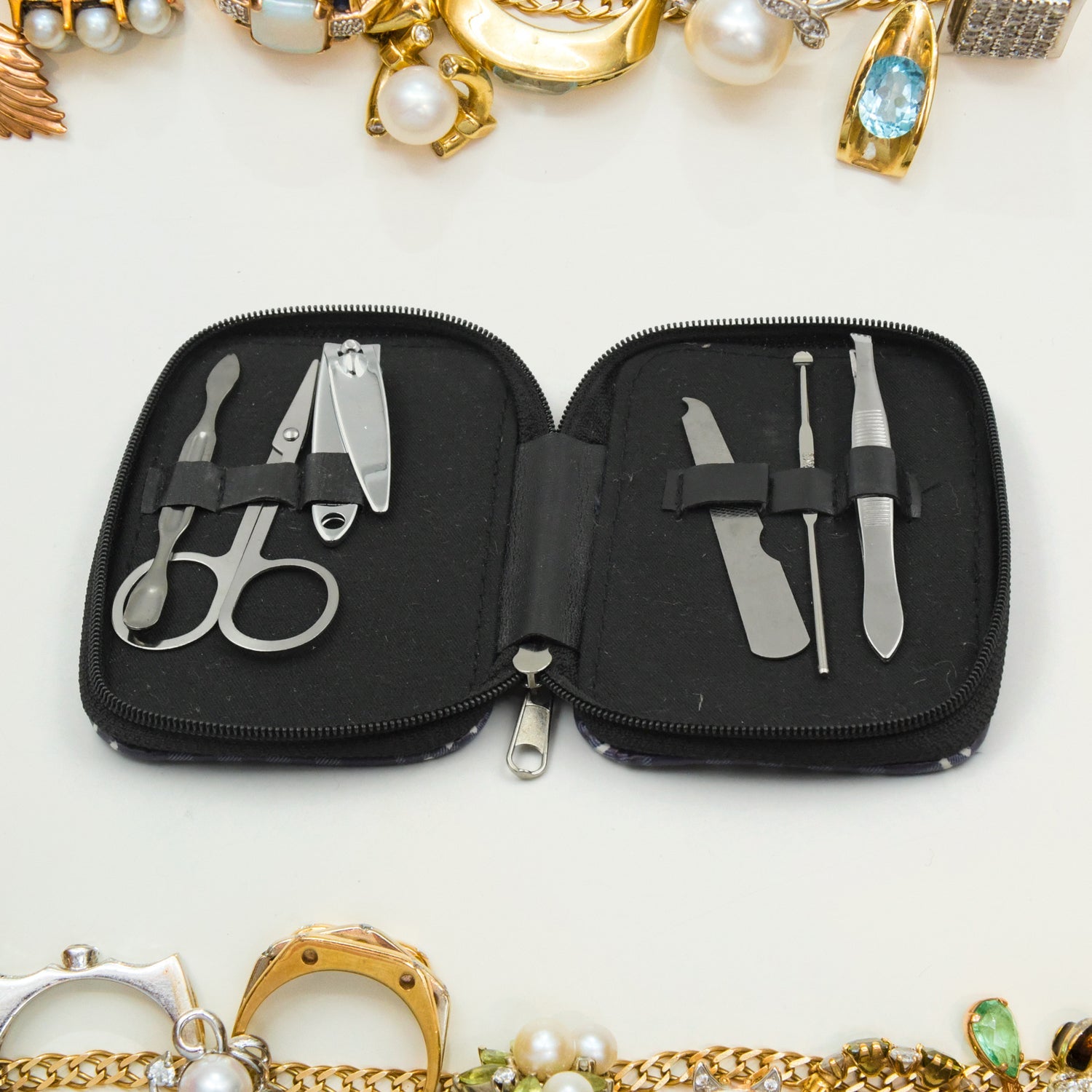 6735 Nail Scissors Professional Nail Clippers Kit Manicure Set 6 Pieces Top Grade Stainless Steel Grooming Kit With Travel Case For Travel Or Home Manicure Set (6 Pc Set) 6735 Nail Scissors Professional Nail Clippers Kit Manicure Set 6 Pieces Top Grade Stainless Steel Grooming Kit With Travel Case For Travel Or Home Manicure Set (6 Pc Set)